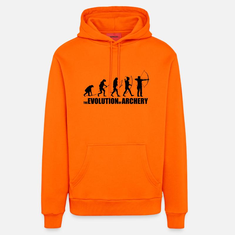 evoblanknew - Sweat à capuche bio décontracté fabriqué en UE - SUNSET ORANGE