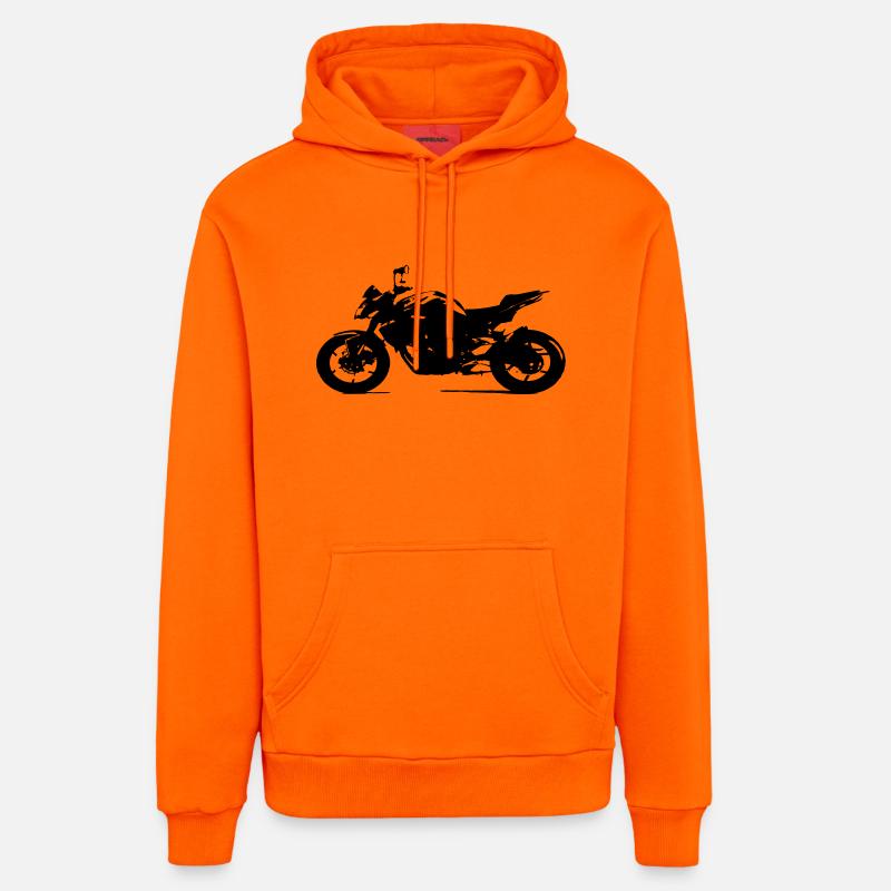 Z750 - Sweat à capuche bio décontracté fabriqué en UE - SUNSET ORANGE