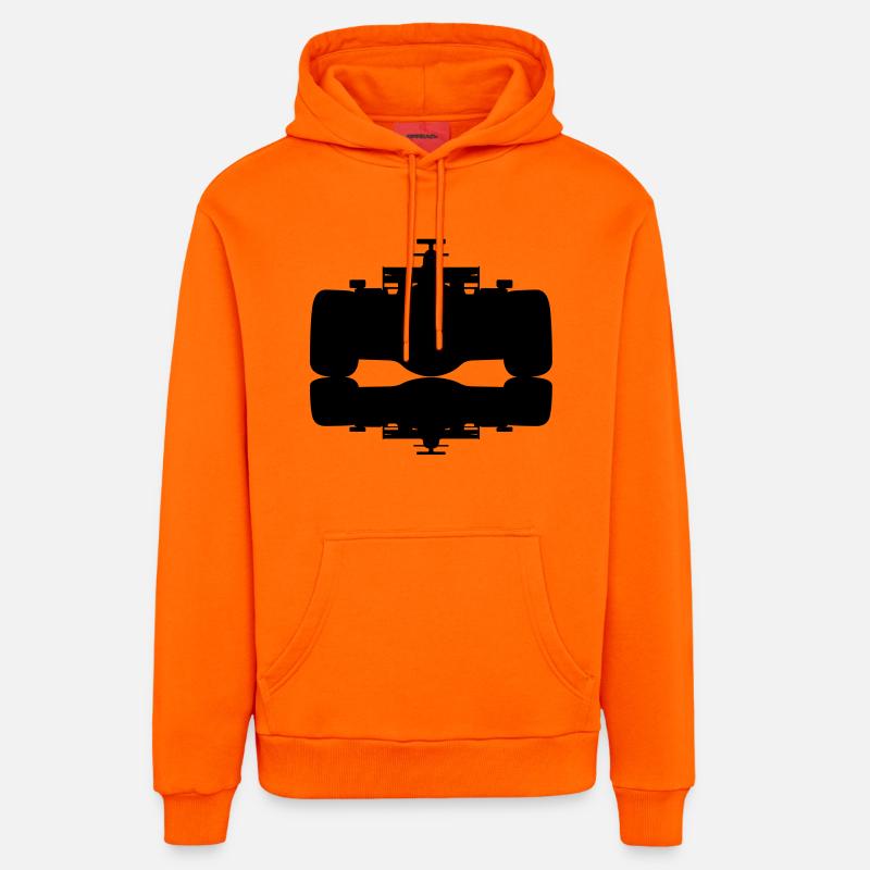 F1 # 2 - Sweat à capuche bio décontracté fabriqué en UE - SUNSET ORANGE