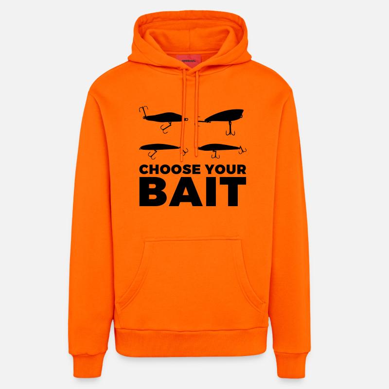 Appâts de pêche - Sweat à capuche bio décontracté fabriqué en UE - SUNSET ORANGE
