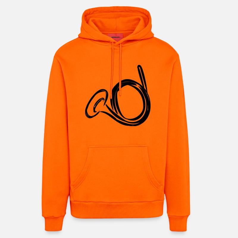 Clairon - Sweat à capuche bio décontracté fabriqué en UE - SUNSET ORANGE