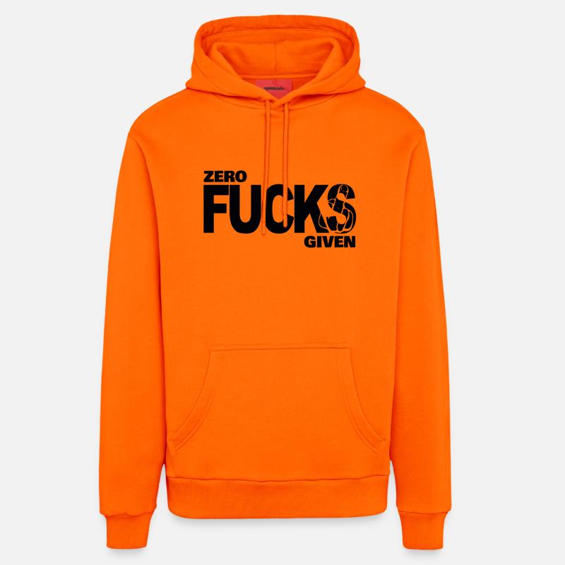 Zéro baise donné - Sweat à capuche bio décontracté fabriqué en UE - SUNSET ORANGE