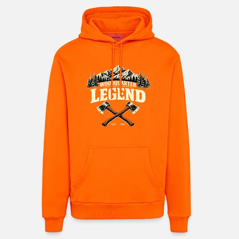 Maison cadeau Waldviertel Legend - Sweat à capuche bio décontracté fabriqué en UE - SUNSET ORANGE