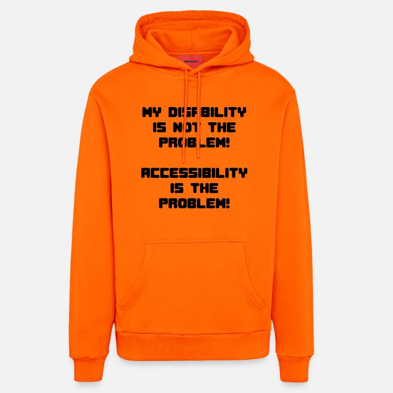 Mon handicap n’est pas le problème # - Sweat à capuche bio décontracté fabriqué en UE - SUNSET ORANGE