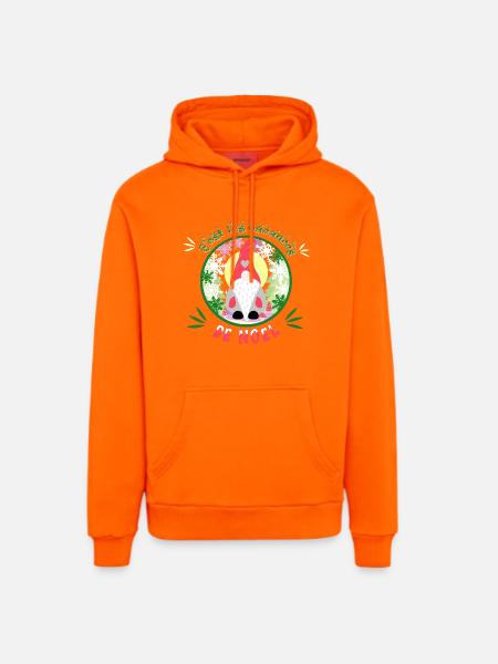 c'est les vacances de noël - Sweat à capuche bio décontracté fabriqué en UE - SUNSET ORANGE
