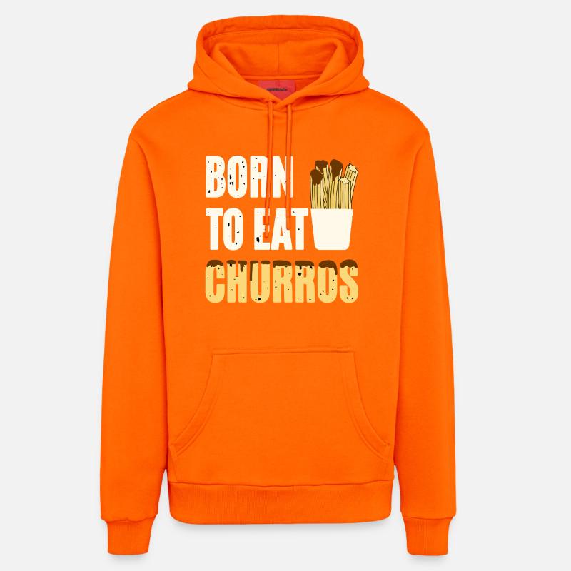 Né pour manger des churros - Sweat à capuche bio décontracté fabriqué en UE - SUNSET ORANGE
