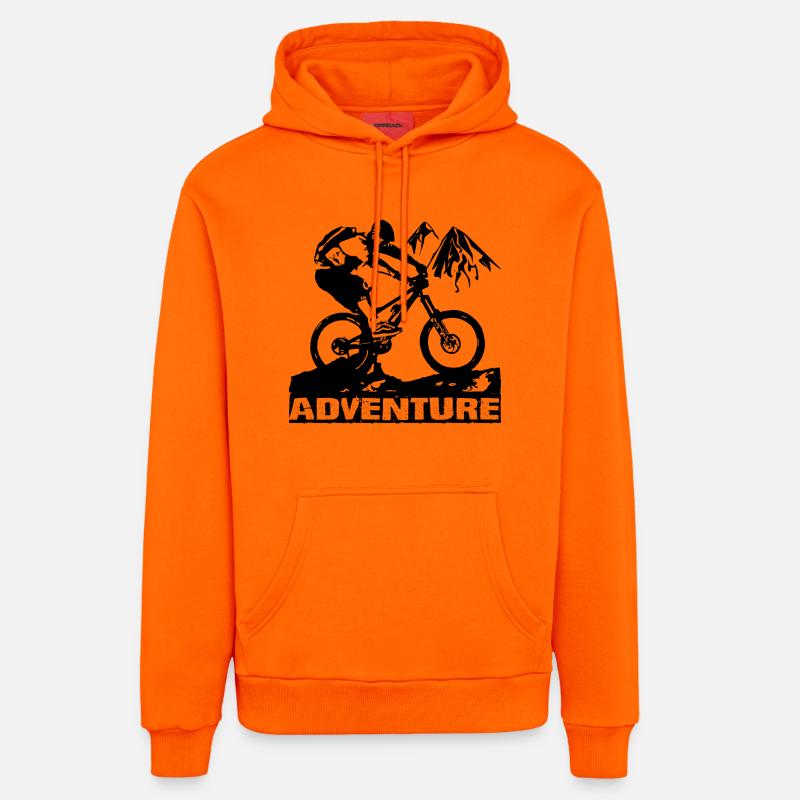 MTB - Sweat à capuche bio décontracté fabriqué en UE - SUNSET ORANGE