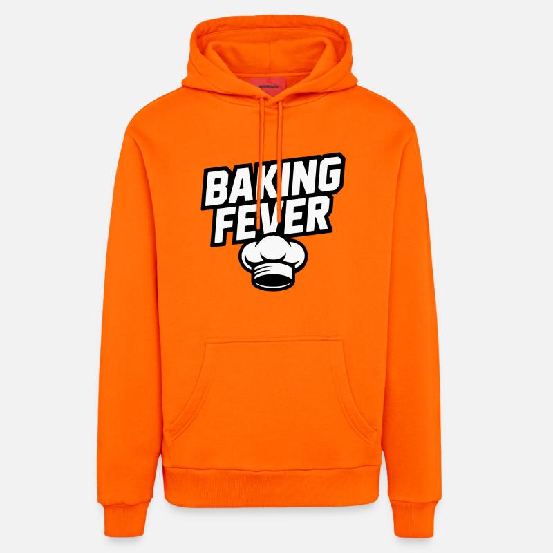 BakingFever Chef Motif - Sweat à capuche bio décontracté fabriqué en UE - SUNSET ORANGE