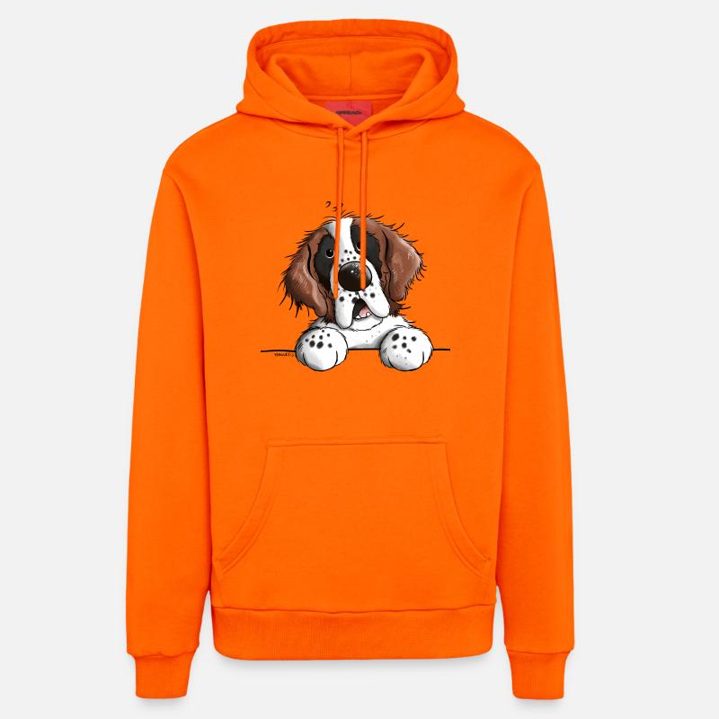 Mignon Saint Bernard - Sweat à capuche bio décontracté fabriqué en UE - SUNSET ORANGE