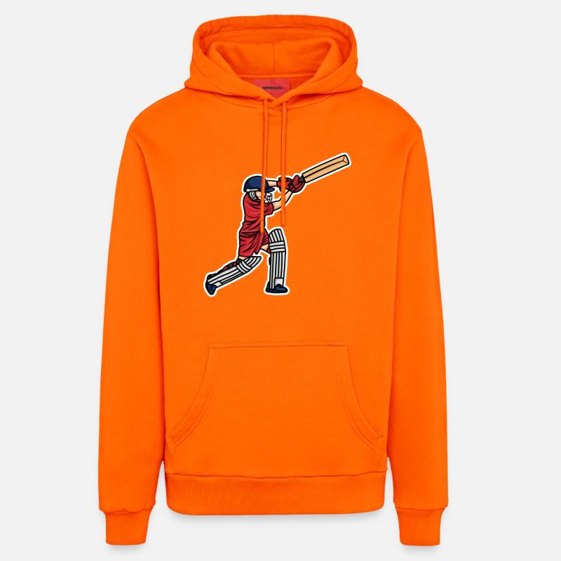 Enfant de cricket - Sweat à capuche bio décontracté fabriqué en UE - SUNSET ORANGE