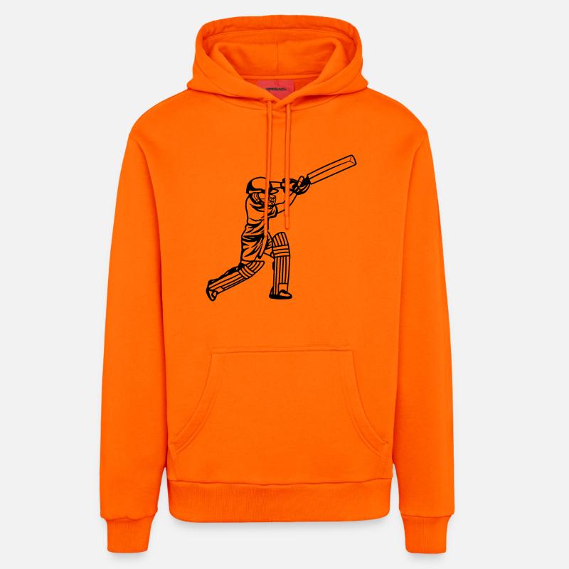 Garçon de cricket - Sweat à capuche bio décontracté fabriqué en UE - SUNSET ORANGE