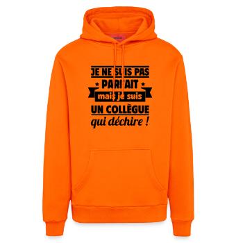 Collègue Qui Déchire Humour Travail - Sweat à capuche bio décontracté fabriqué en UE - SUNSET ORANGE - Devant