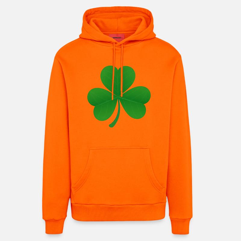 Shamrock - Sweat à capuche bio décontracté fabriqué en UE - SUNSET ORANGE