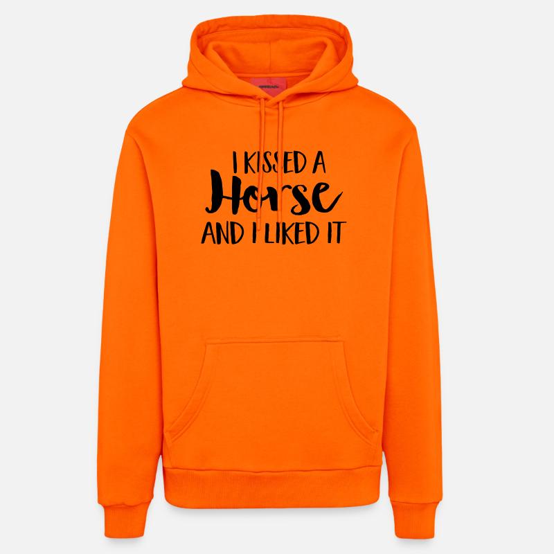 Cheval - Sweat à capuche bio décontracté fabriqué en UE - SUNSET ORANGE