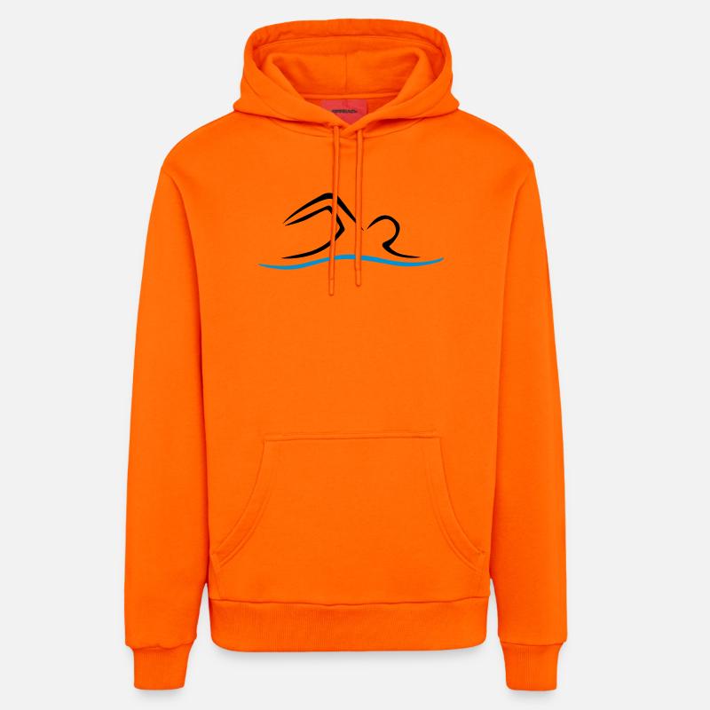 NAGE - Sweat à capuche bio décontracté fabriqué en UE - SUNSET ORANGE