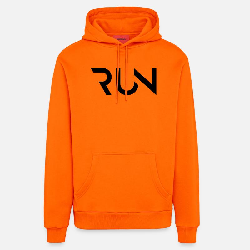 COURIR - Sweat à capuche bio décontracté fabriqué en UE - SUNSET ORANGE