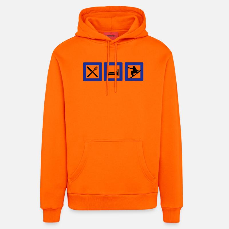snowboard - Sweat à capuche bio décontracté fabriqué en UE - SUNSET ORANGE