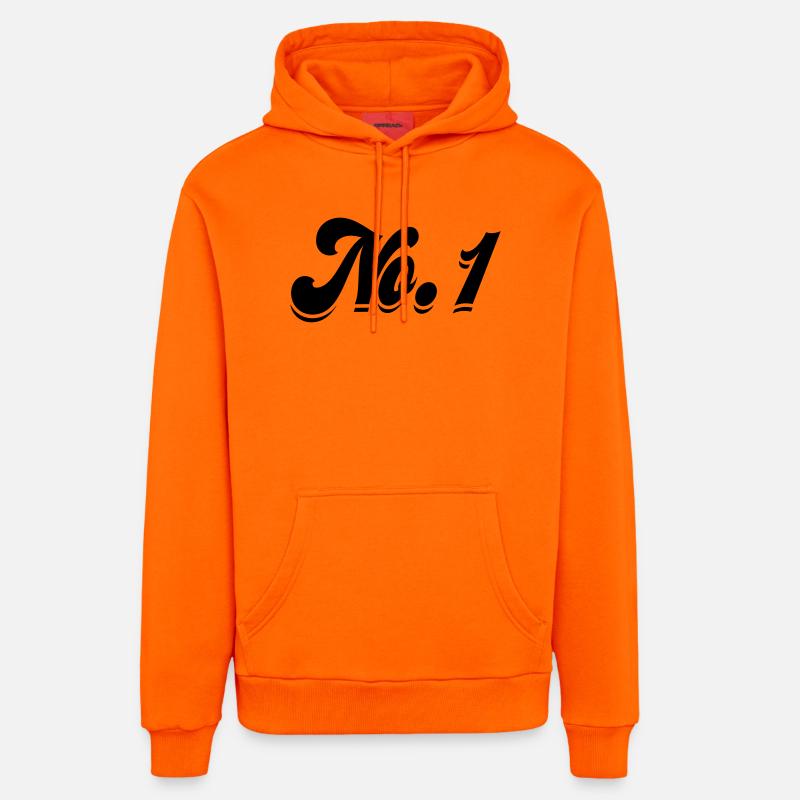6061912 122176244 No 1 - Sweat à capuche bio décontracté fabriqué en UE - SUNSET ORANGE