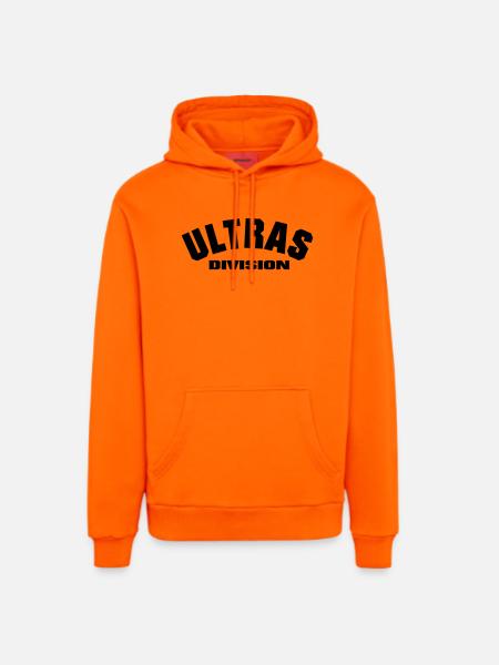 Ultras Division - Organic Relaxed Hoodie Made in EU - SUNSET ORANGE