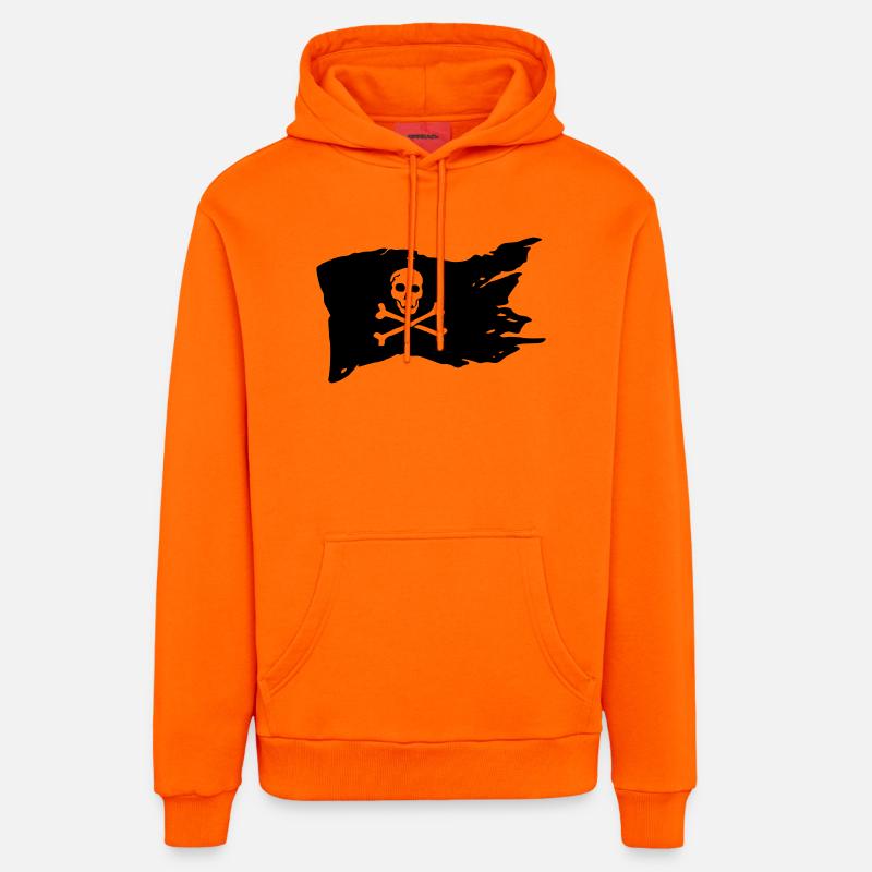 Pirat - Sweat à capuche bio décontracté fabriqué en UE - SUNSET ORANGE