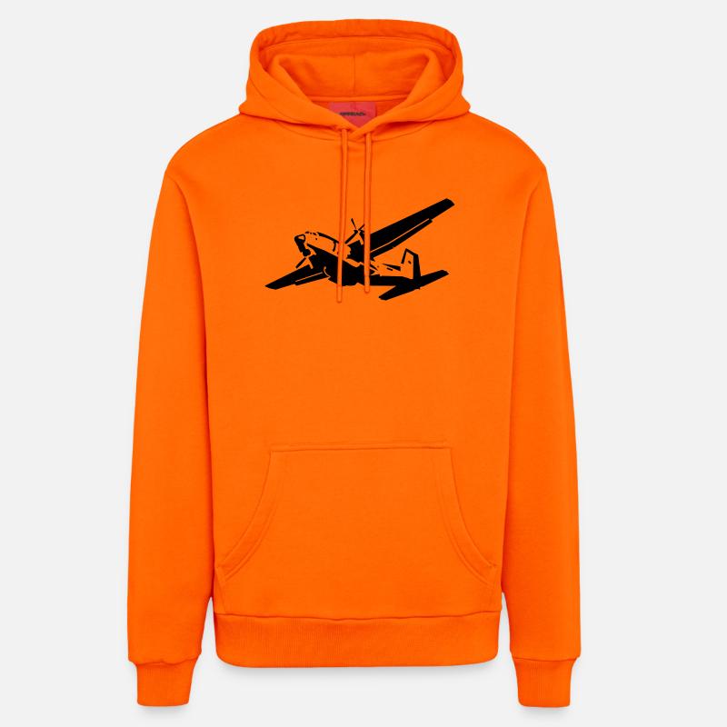 c160 - Sweat à capuche bio décontracté fabriqué en UE - SUNSET ORANGE