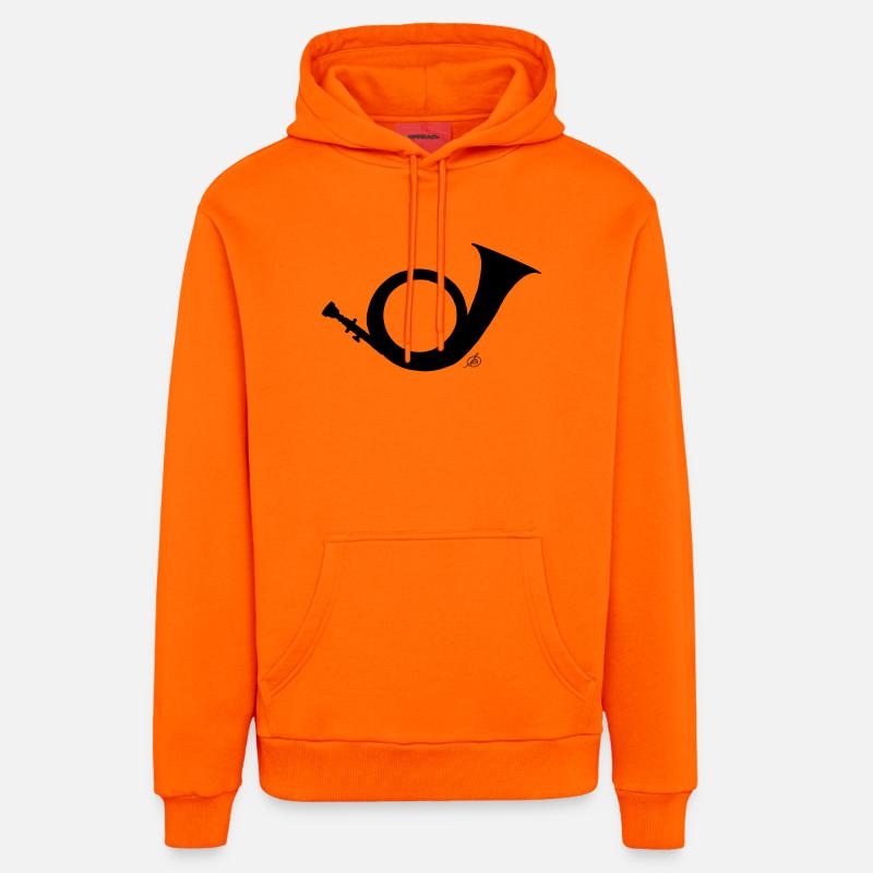 Cor de chasse - Sweat à capuche bio décontracté fabriqué en UE - SUNSET ORANGE