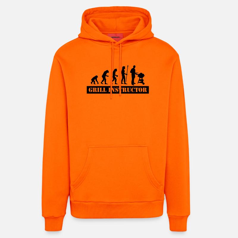 évolution gril instructeur - Sweat à capuche bio décontracté fabriqué en UE - SUNSET ORANGE