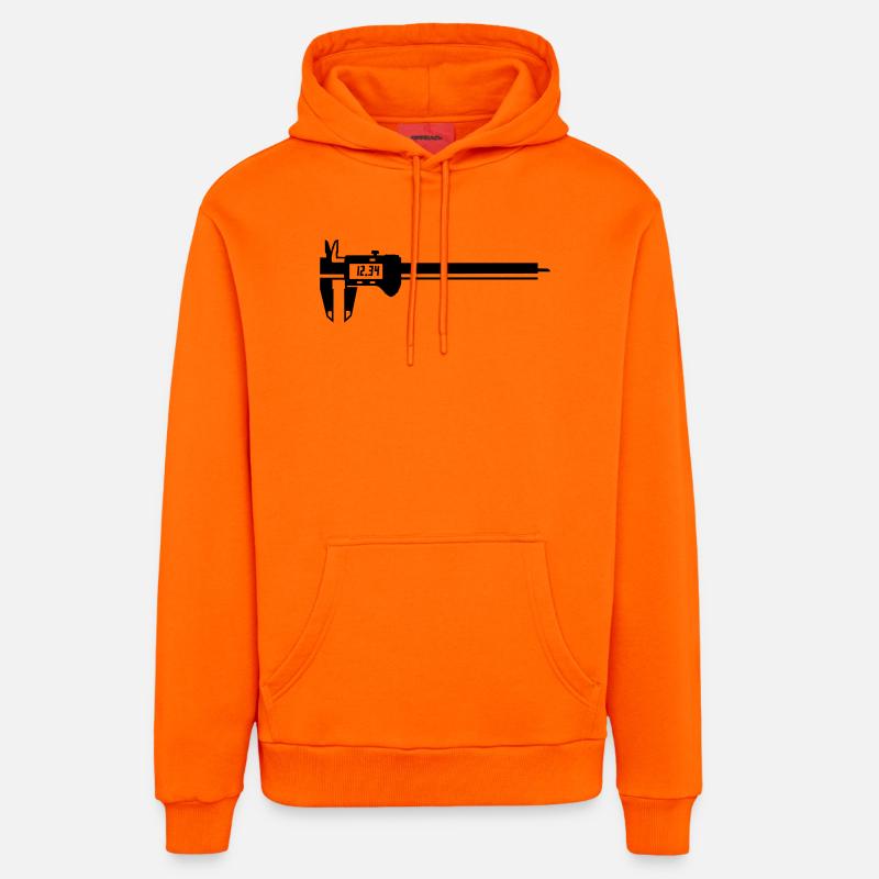 messschieber - Sweat à capuche bio décontracté fabriqué en UE - SUNSET ORANGE