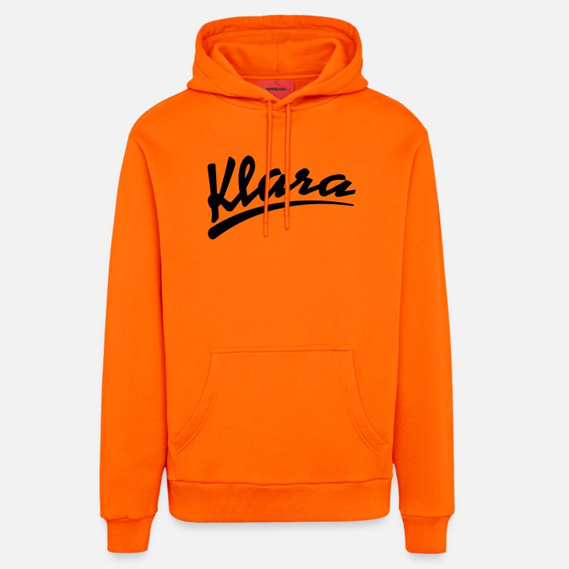 klara | Klara - Sweat à capuche bio décontracté fabriqué en UE - SUNSET ORANGE