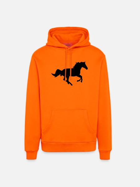 A horse - Organic Relaxed Hoodie Made in EU - SUNSET ORANGE