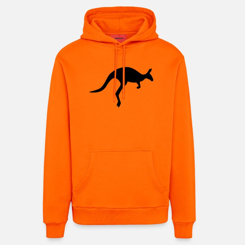 Kangourou - Sweat à capuche bio décontracté fabriqué en UE - SUNSET ORANGE