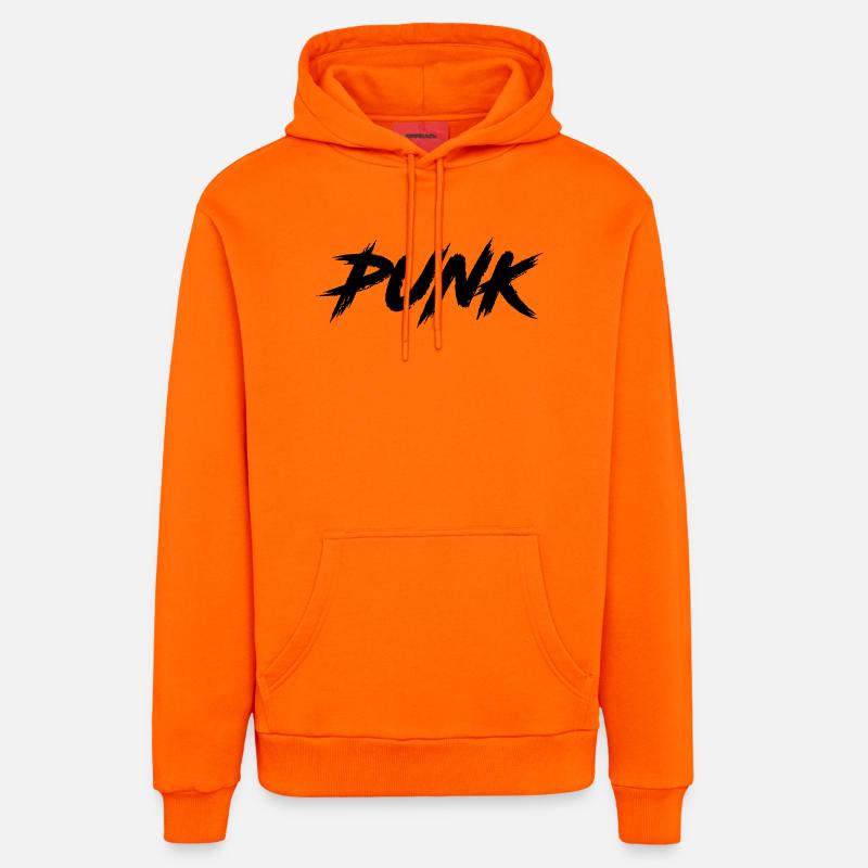 PUNK - Sweat à capuche bio décontracté fabriqué en UE - SUNSET ORANGE
