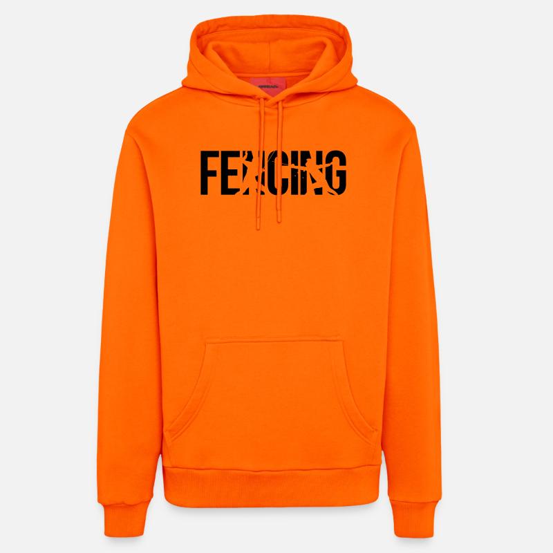Escrime - Sweat à capuche bio décontracté fabriqué en UE - SUNSET ORANGE