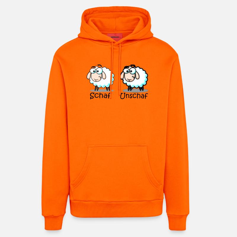 mouton - Sweat à capuche bio décontracté fabriqué en UE - SUNSET ORANGE
