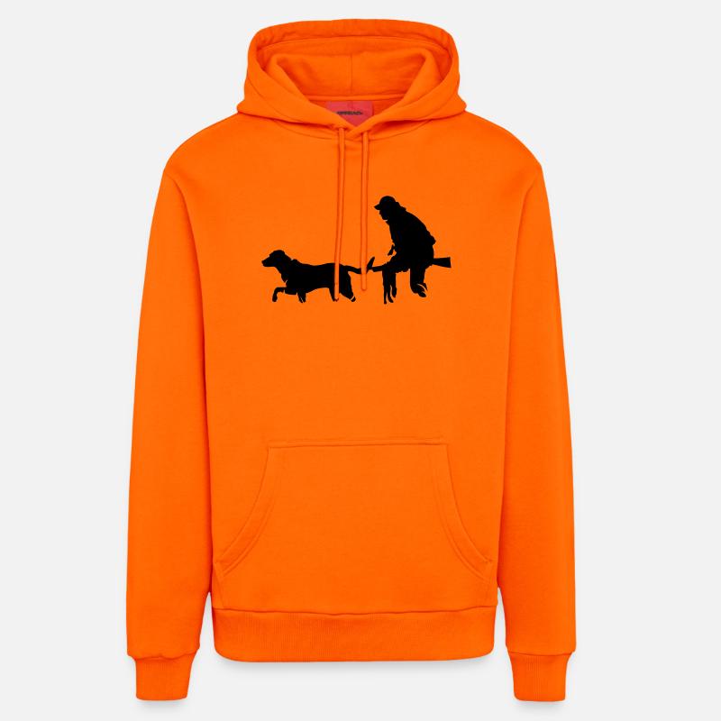 Hunter - Sweat à capuche bio décontracté fabriqué en UE - SUNSET ORANGE