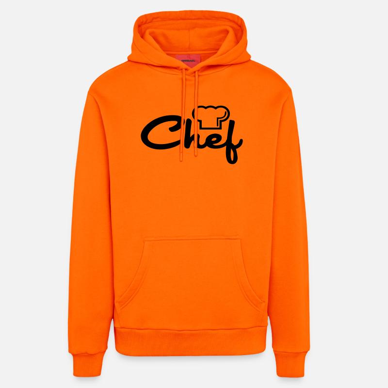 Chef - Sweat à capuche bio décontracté fabriqué en UE - SUNSET ORANGE