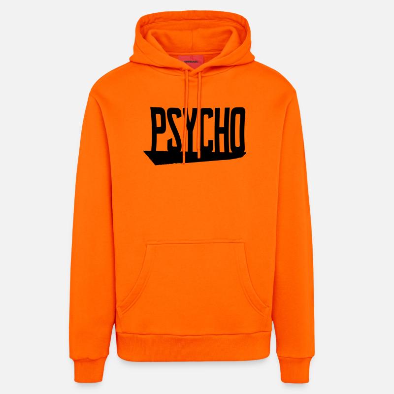psycho - Sweat à capuche bio décontracté fabriqué en UE - SUNSET ORANGE