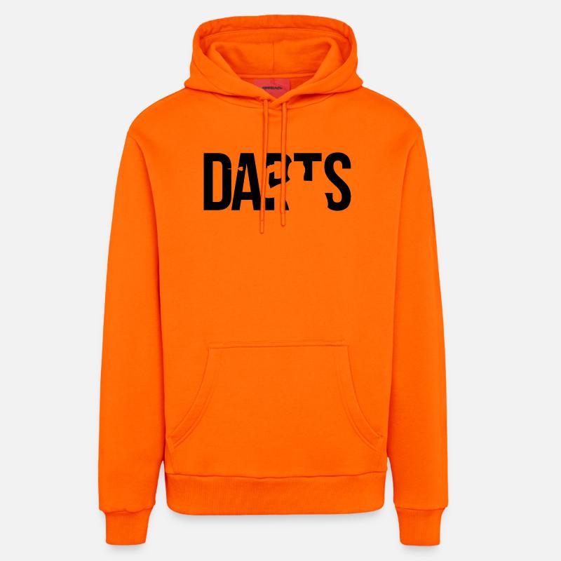 darts jeu de fléchettes - Sweat à capuche bio décontracté fabriqué en UE - SUNSET ORANGE