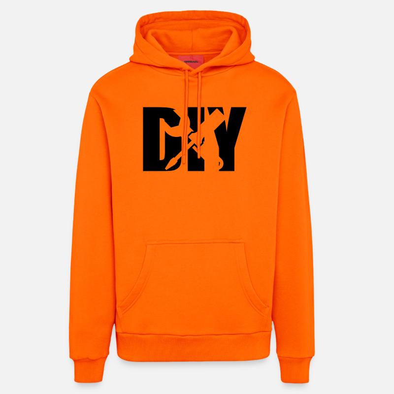 DIY - Sweat à capuche bio décontracté fabriqué en UE - SUNSET ORANGE