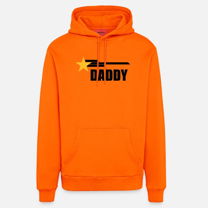 Daddy - Sweat à capuche bio décontracté fabriqué en UE - SUNSET ORANGE