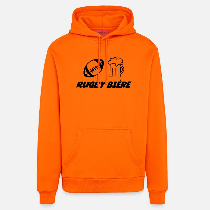 Rugby - Organic Relaxed Hoodie Made in EU - SUNSET ORANGE