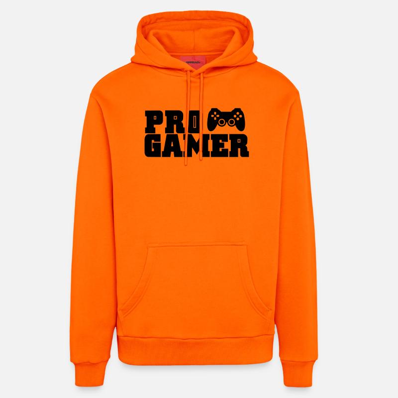 pro gamer - Sweat à capuche bio décontracté fabriqué en UE - SUNSET ORANGE