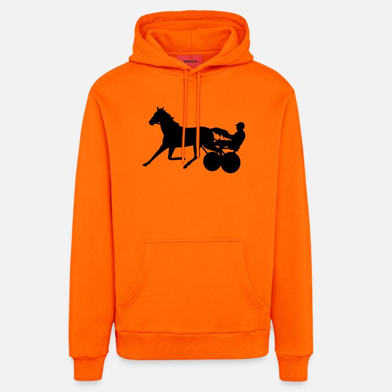 trotter - Sweat à capuche bio décontracté fabriqué en UE - SUNSET ORANGE