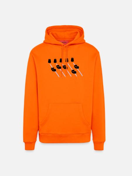 music mixer - Organic Relaxed Hoodie Made in EU - SUNSET ORANGE