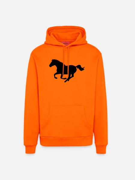 racehorse - Organic Relaxed Hoodie Made in EU - SUNSET ORANGE