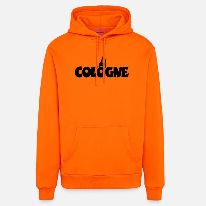 Cologne Cathédrale de Cologne Cologne - Sweat à capuche bio décontracté fabriqué en UE - SUNSET ORANGE
