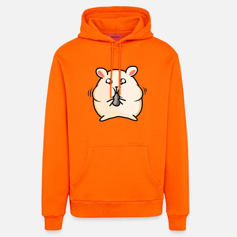 Conception de hamster - Sweat à capuche bio décontracté fabriqué en UE - SUNSET ORANGE