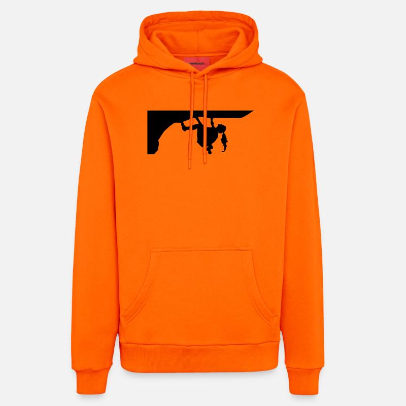 Grimpeur - Sweat à capuche bio décontracté fabriqué en UE - SUNSET ORANGE