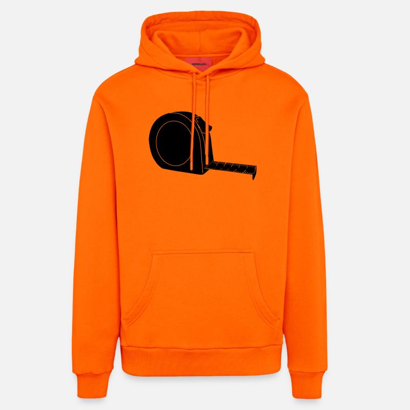 Rollengrößenmessung lind - Organic Relaxed Hoodie Made in EU - SUNSET ORANGE