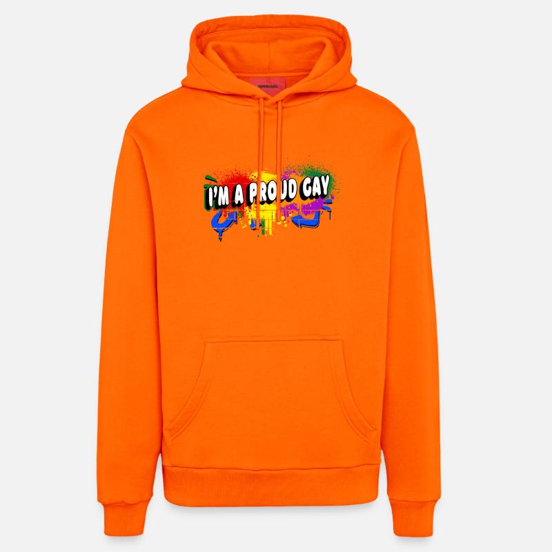 Ich bin ein stolzer Schwuler - Organic Relaxed Hoodie Made in EU - SUNSET ORANGE